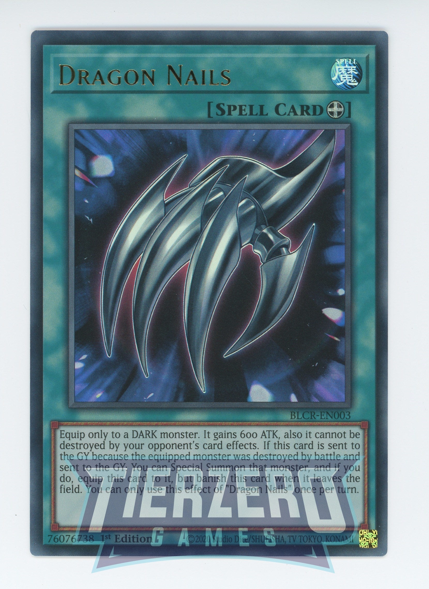 dragon equip cards yugioh BLCR-EN003 - Dragon Nails - Ultra Rare - Equip Spell