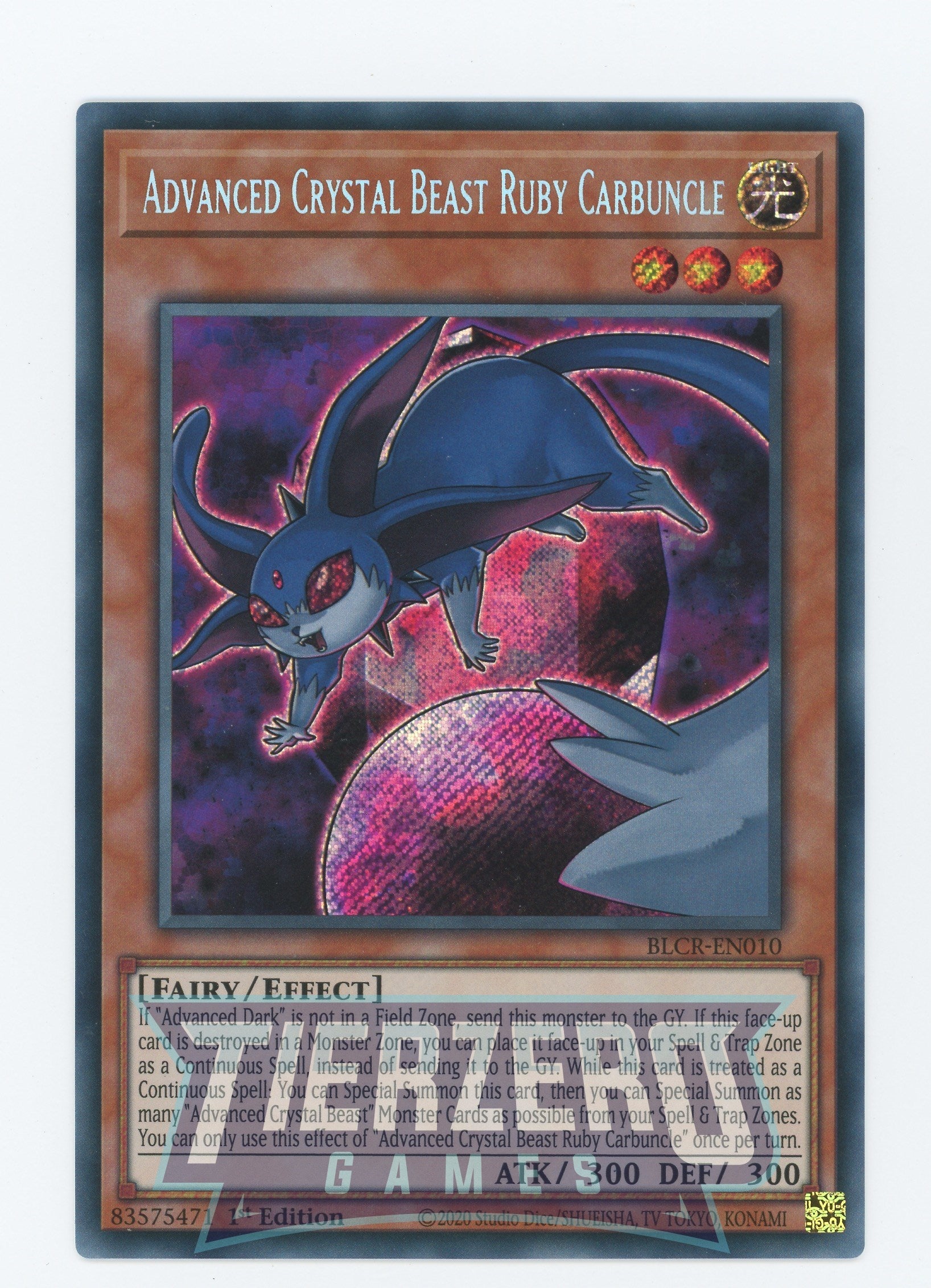 BLCR-EN010 - Advanced Crystal Beast Ruby Carbuncle - Secret Rare - Effect Monster - Battles of Legend Crystal Revenge