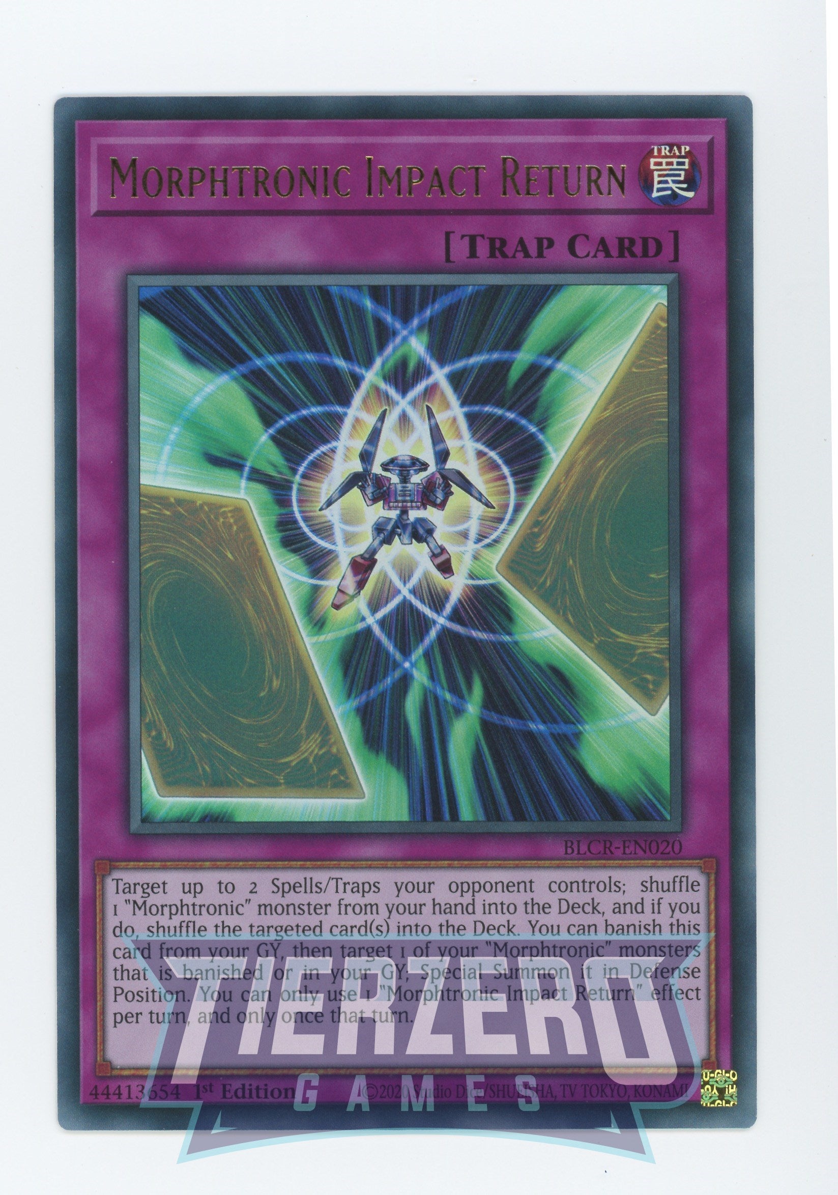 yugioh cards that return spells and traps to hand BLCR-EN020 - Morphtronic Impact Return - Ultra Rare - Normal Trap