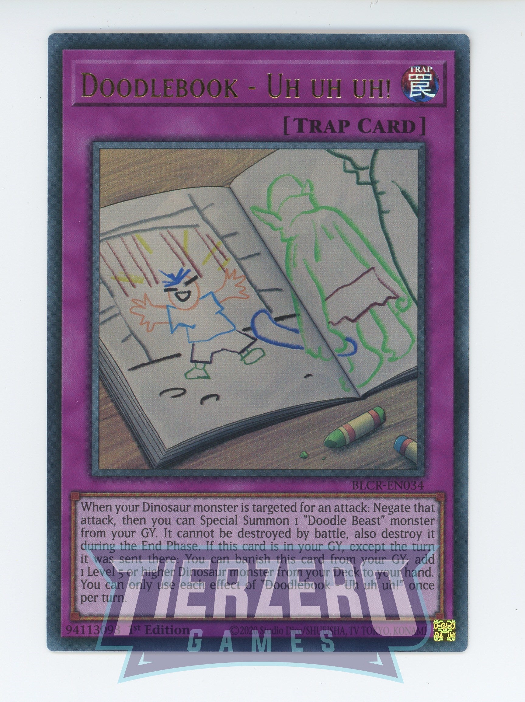 BLCR-EN034 - Doodlebook - Uh uh uh! - Ultra Rare - Normal Trap - Battles of Legend Crystal Revenge