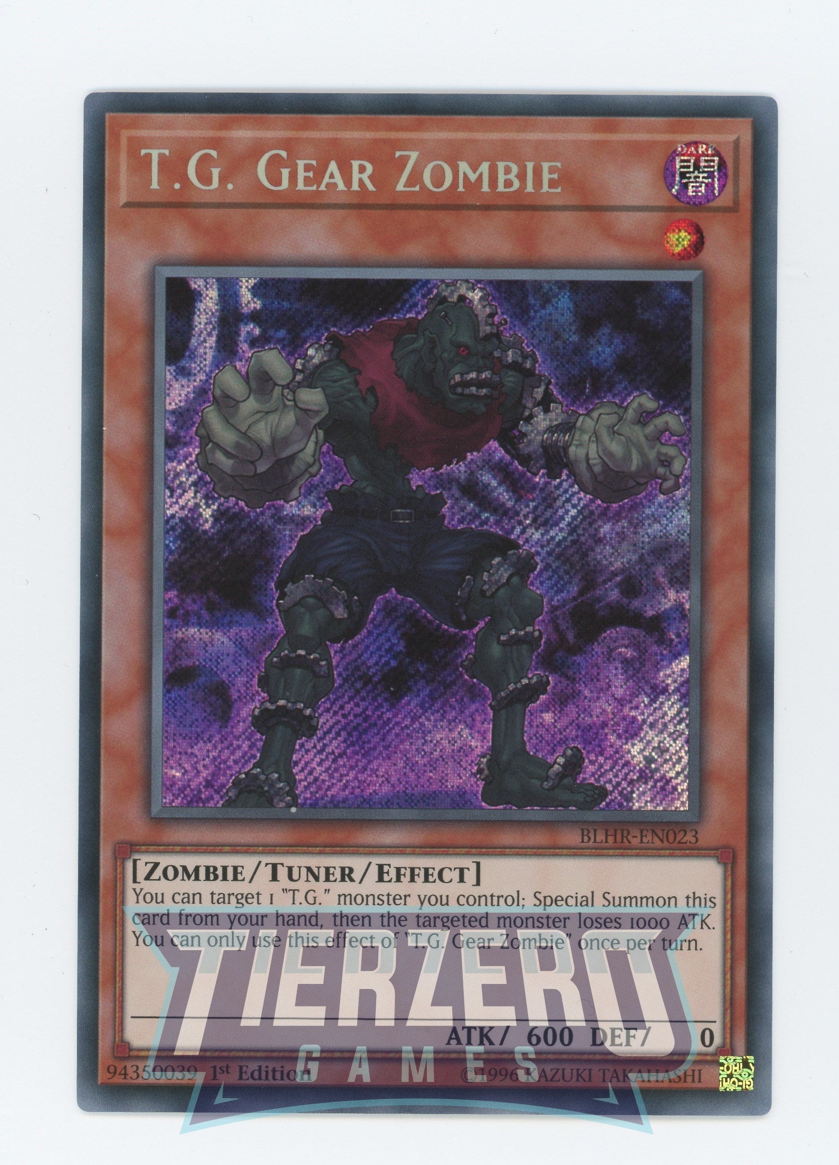 yugioh t.g. cards Yugioh BLHR-EN023 - T.G. Gear Zombie - Secret Rare