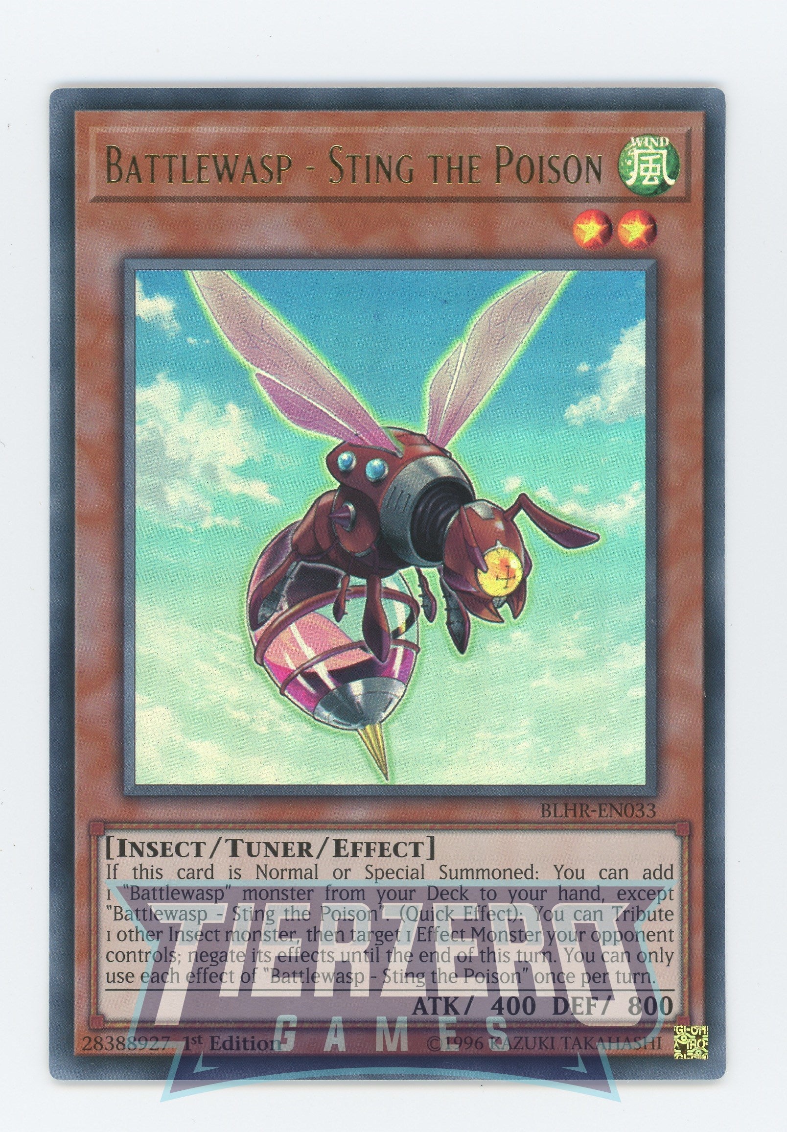 Yugioh BLHR-EN033 - Battlewasp - Sting the Poison - Ultra Rare