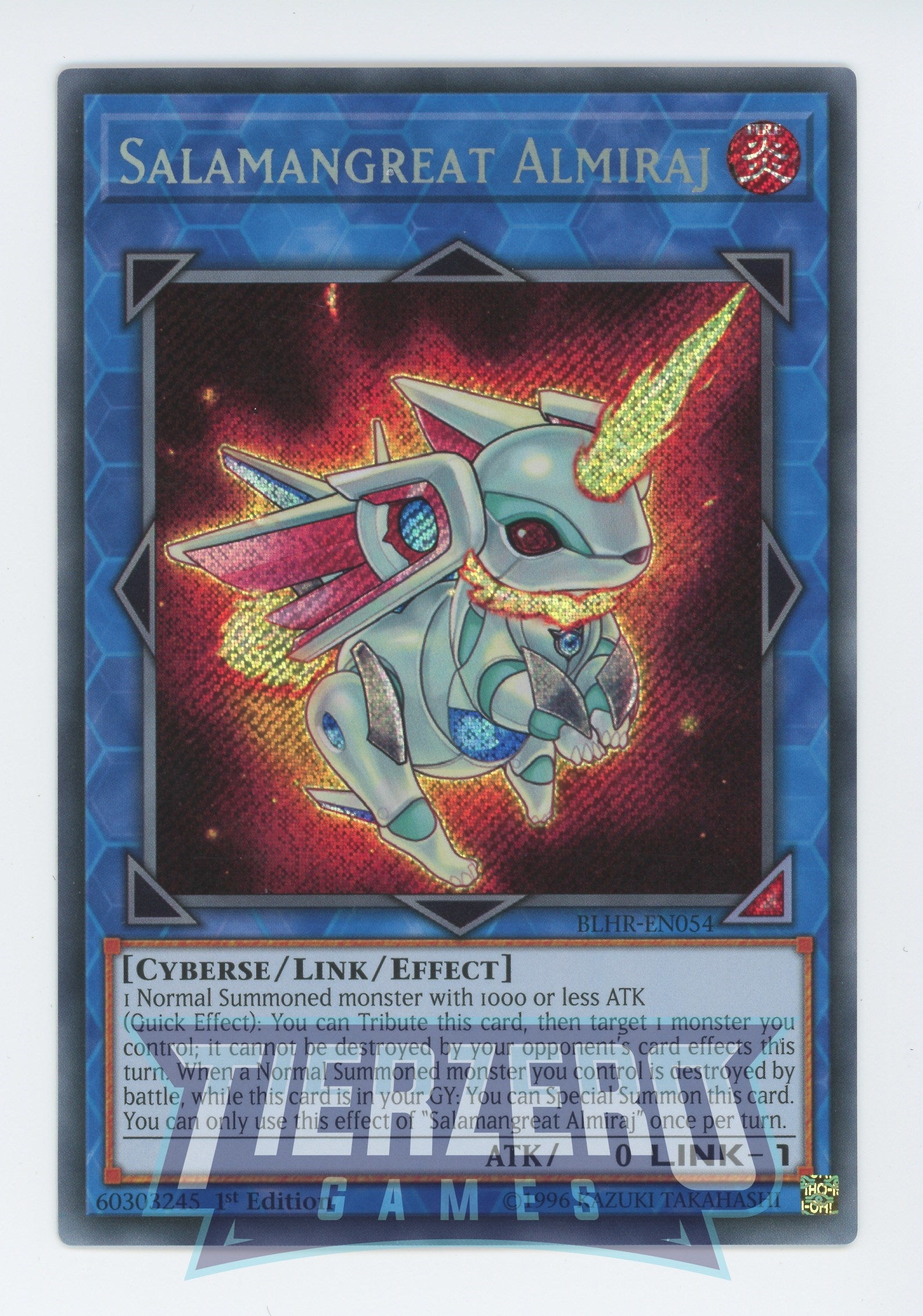 Yugioh BLHR-EN054 - Salamangreat Almiraj - Secret Rare - Effect Link Monster - 1st Edition - Battles of Legend Heros Revenge