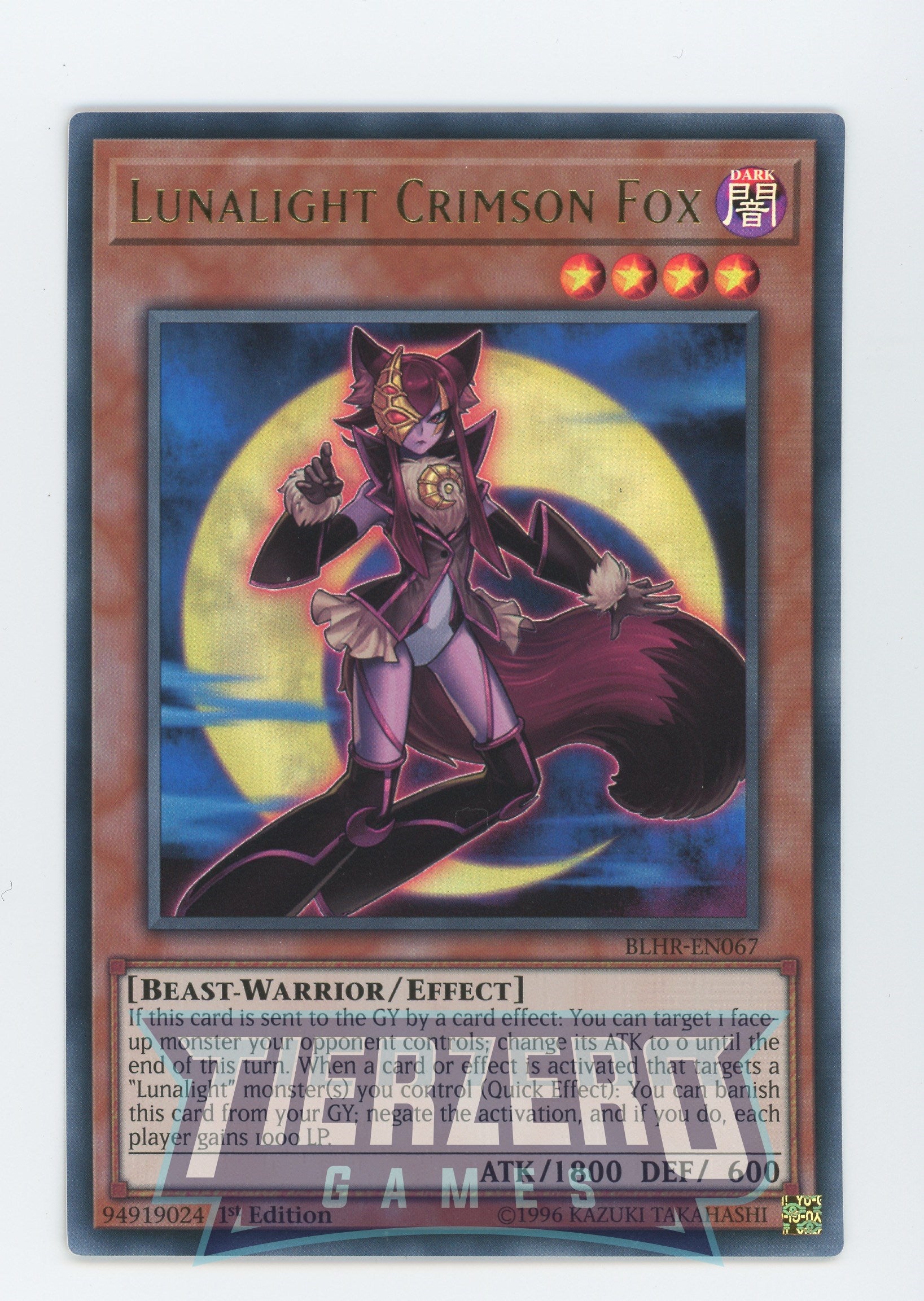 Yugioh BLHR-EN067 - Lunalight Crimson Fox - Ultra Rare - Effect Monste