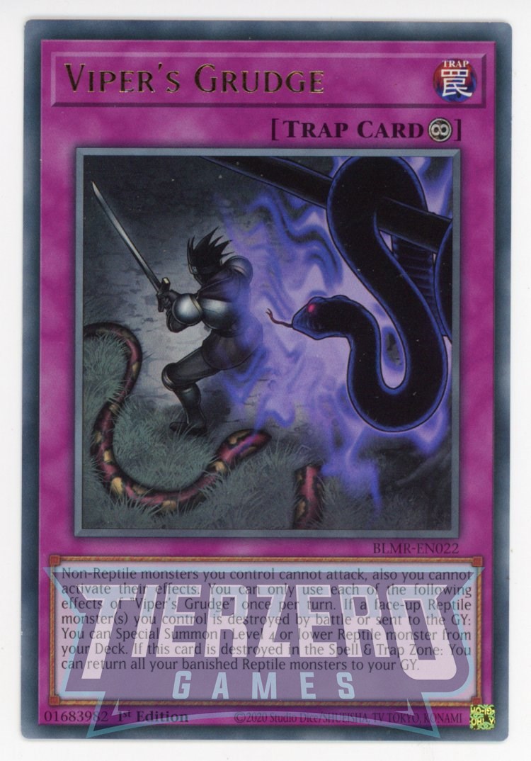 BLMR-EN022 - Viper's Grudge - Ultra Rare - Continuous Trap - Battles of Legend Monstrous Revenge