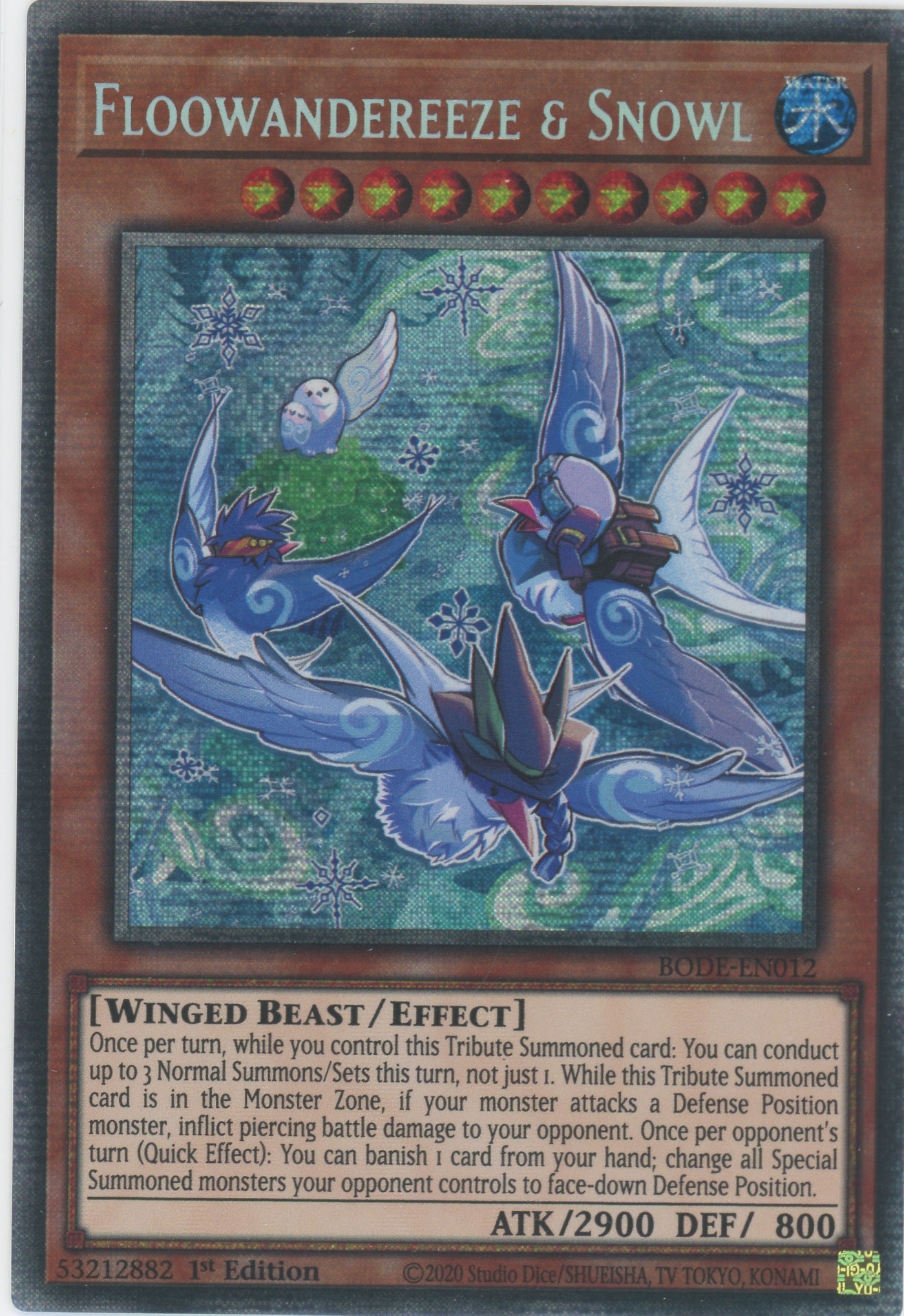 BODE-EN012 - Floowandereeze & Snowl - Starlight Rare - Effect Monster - Burst of Destiny