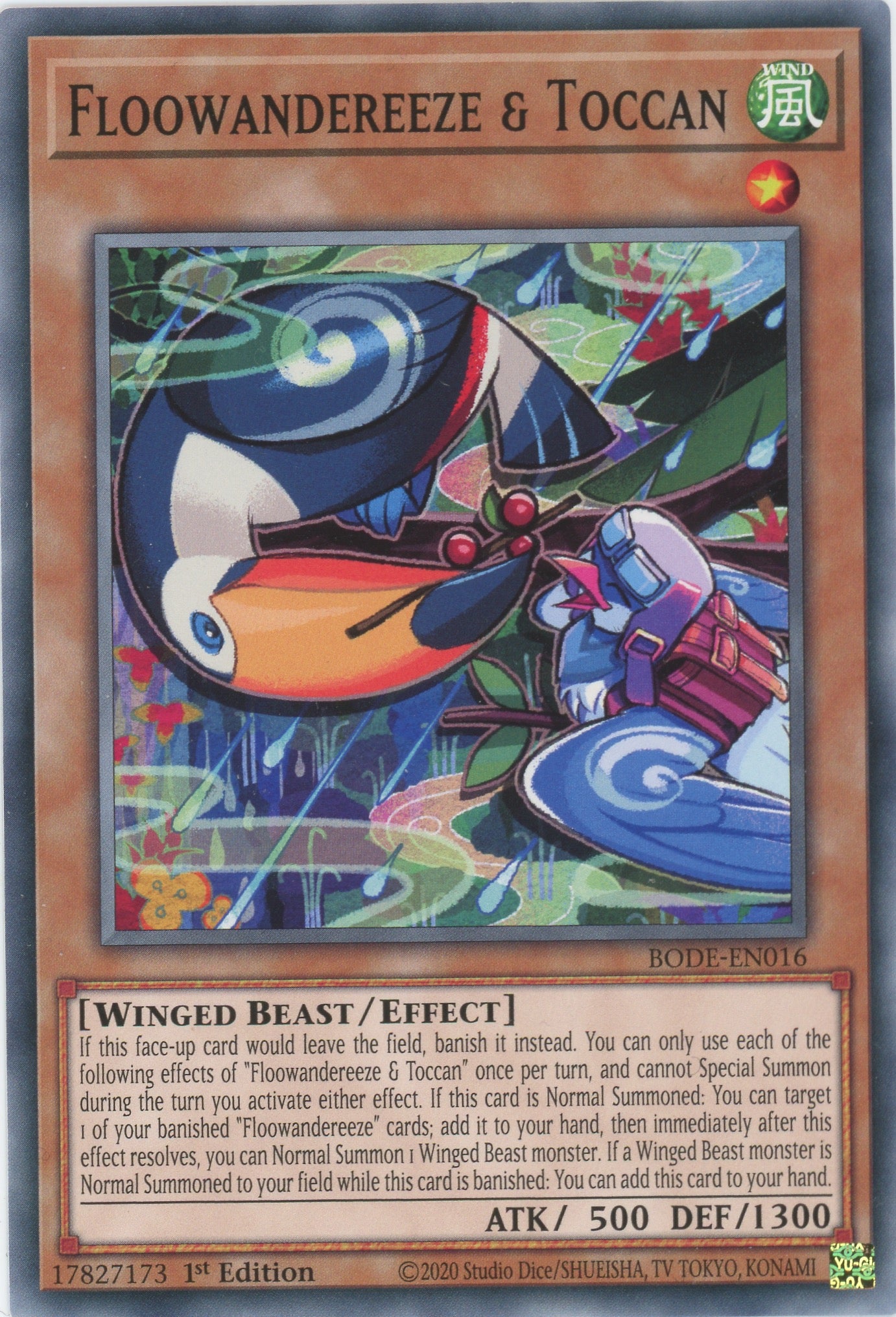 BODE-EN016 - Floowandereeze & Toccan - Common - Effect Monster - Burst of Destiny