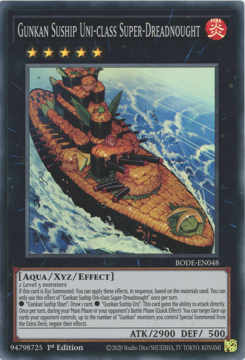 BODE-EN048 - Gunkan Suship Uni-class Super-Dreadnought - Super Rare - Effect Xyz Monster - Burst of Destiny