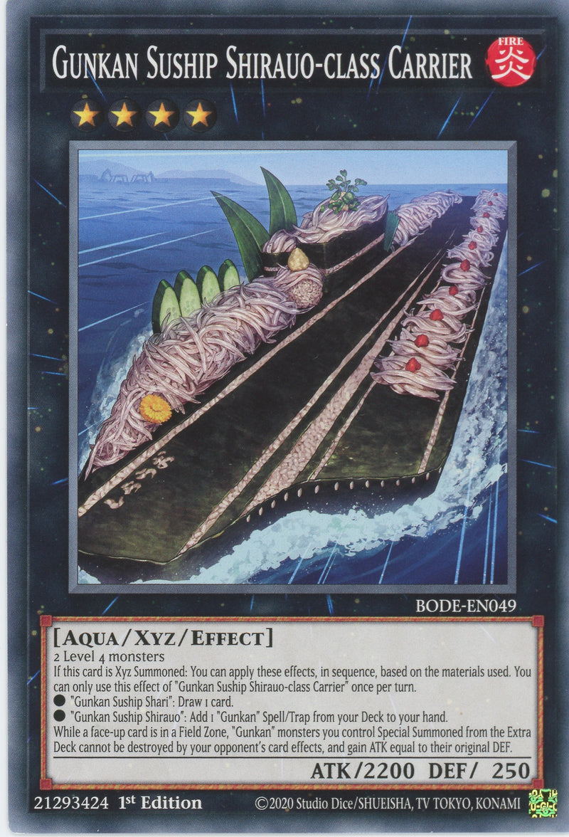 BODE-EN049 - Gunkan Suship Shirauo-class Carrier - Common - Effect Xyz Monster - Burst of Destiny