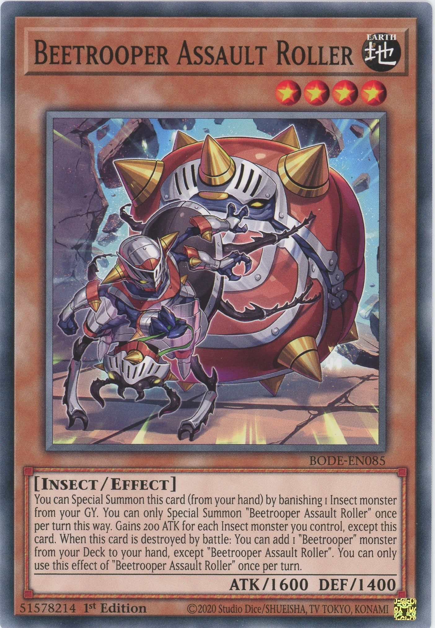 BODE-EN085 - Beetrooper Assault Roller - Common - Effect Monster - Bur BODE-EN085 - Beetrooper Assault Roller - Common - Effect Monster - Bur