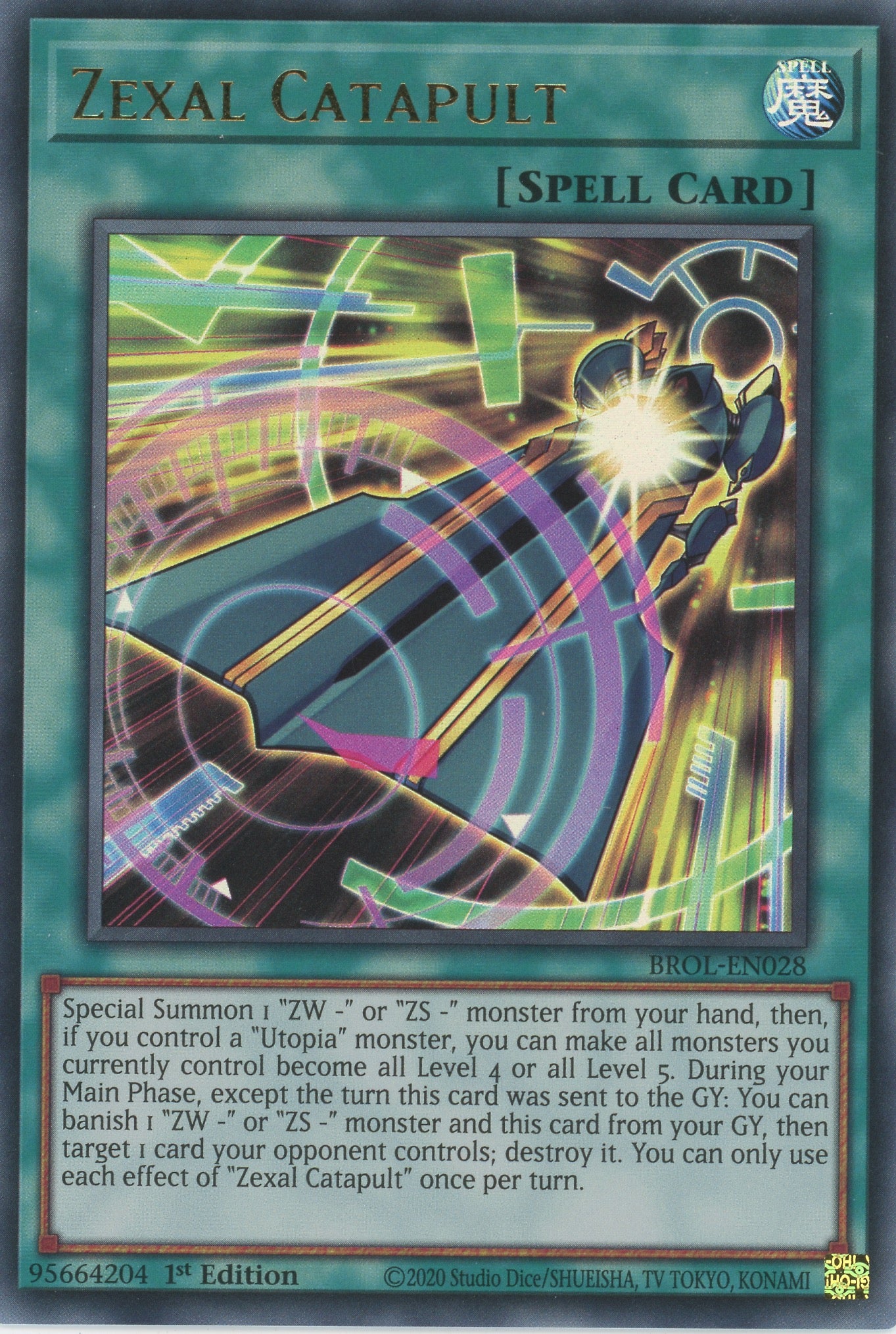 yugioh spell card searcher BROL-EN028 - Zexal Catapult - Ultra Rare - Normal Spell
