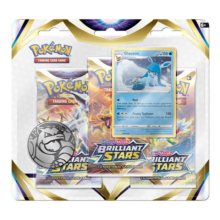 Pokemon Brilliant Stars 3 Pack Blister - Glaceon