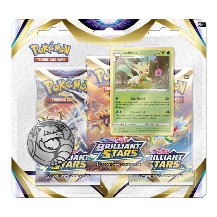 Pokemon Brilliant Stars 3 Pack Blister - Leafeon