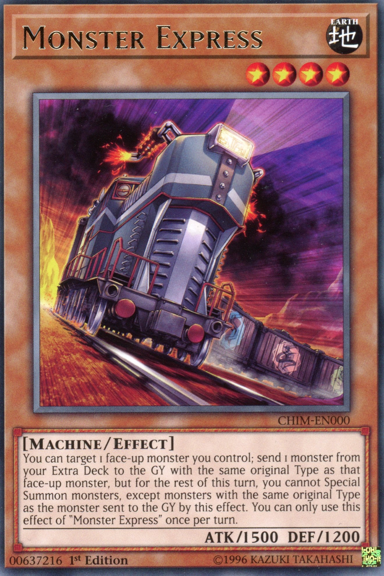 CHIM-EN000 - Monster Express - Rare - Chaos Impact - 1st Edition