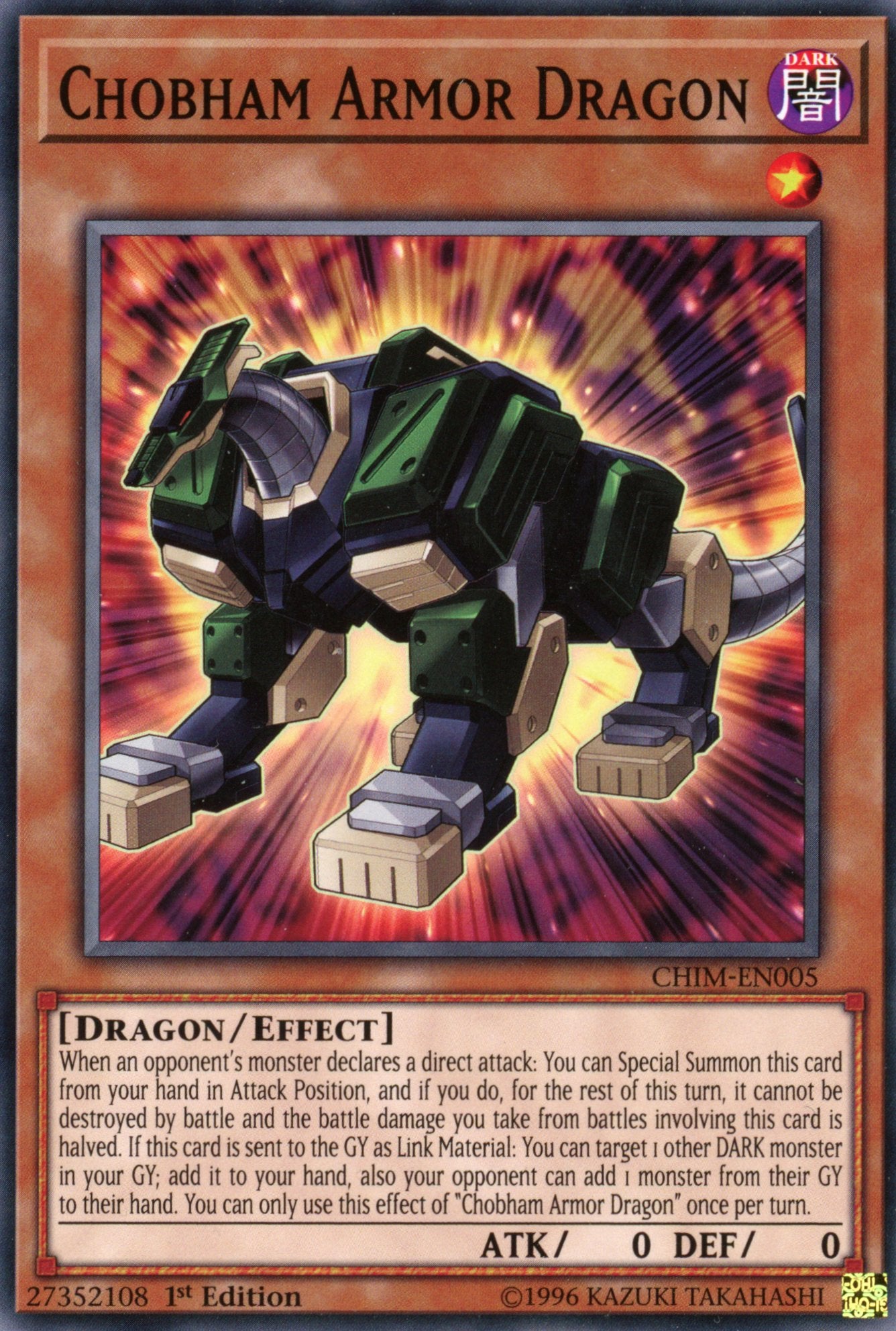 CHIM-EN005 - Chobham Armor Dragon - Common - Chaos Impact - 1st Edition