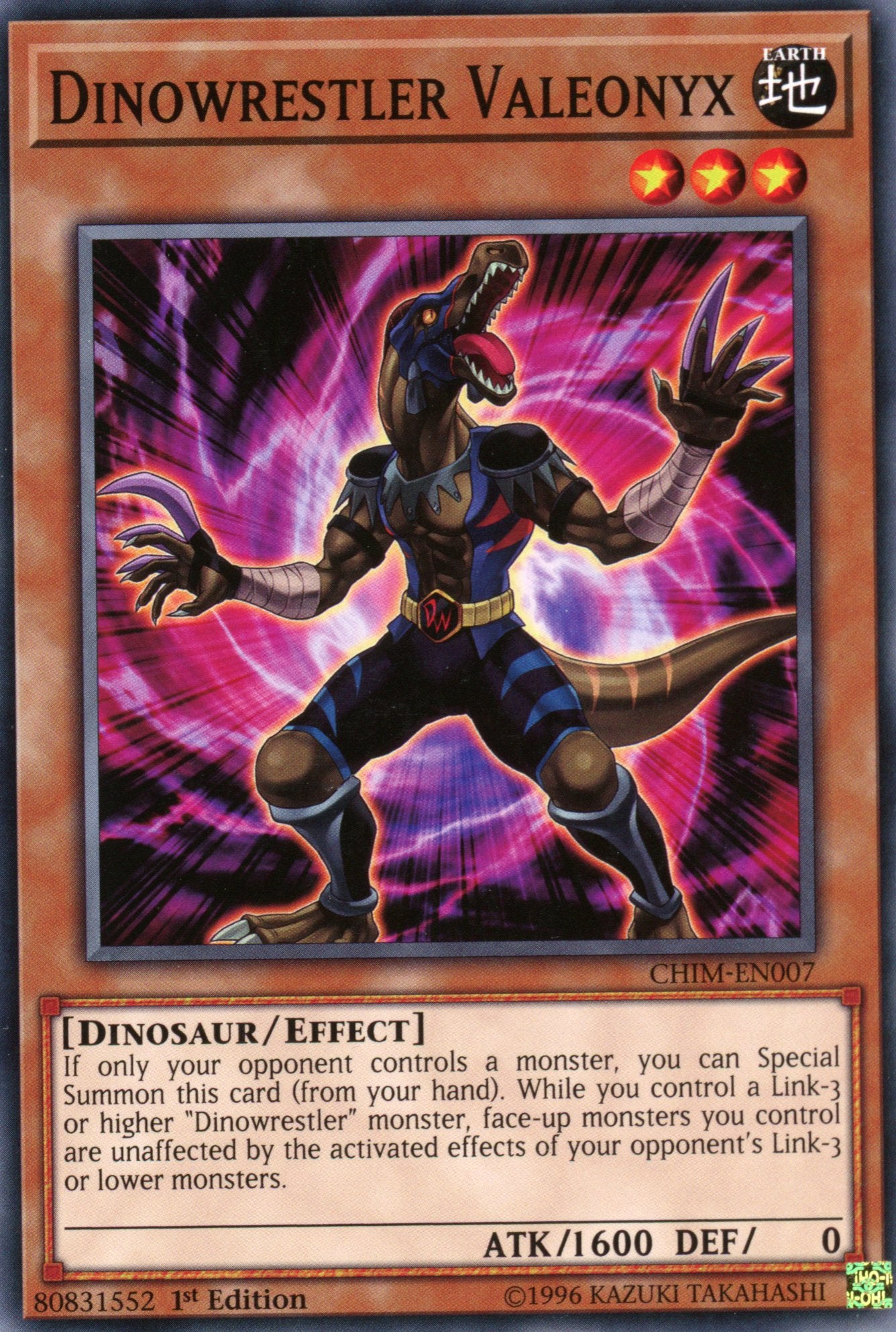 CHIM-EN007 - Dinowrestler Valeonyx - Common - Chaos Impact - 1st Edition