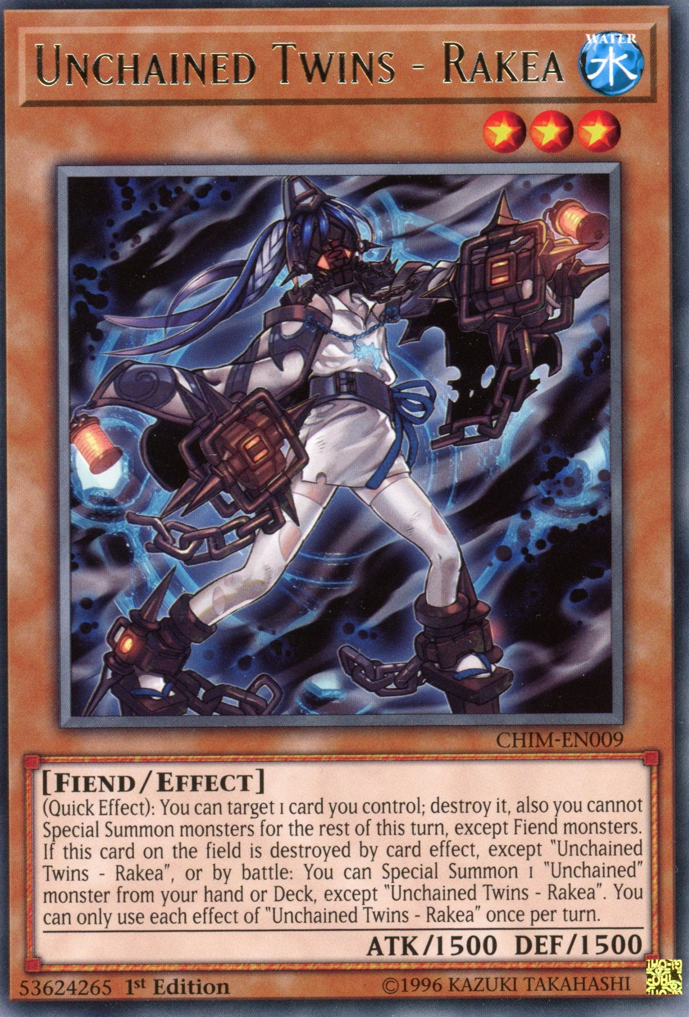 CHIM-EN009 - Unchained Twins - Rakea - Rare - Chaos Impact - 1st Edition