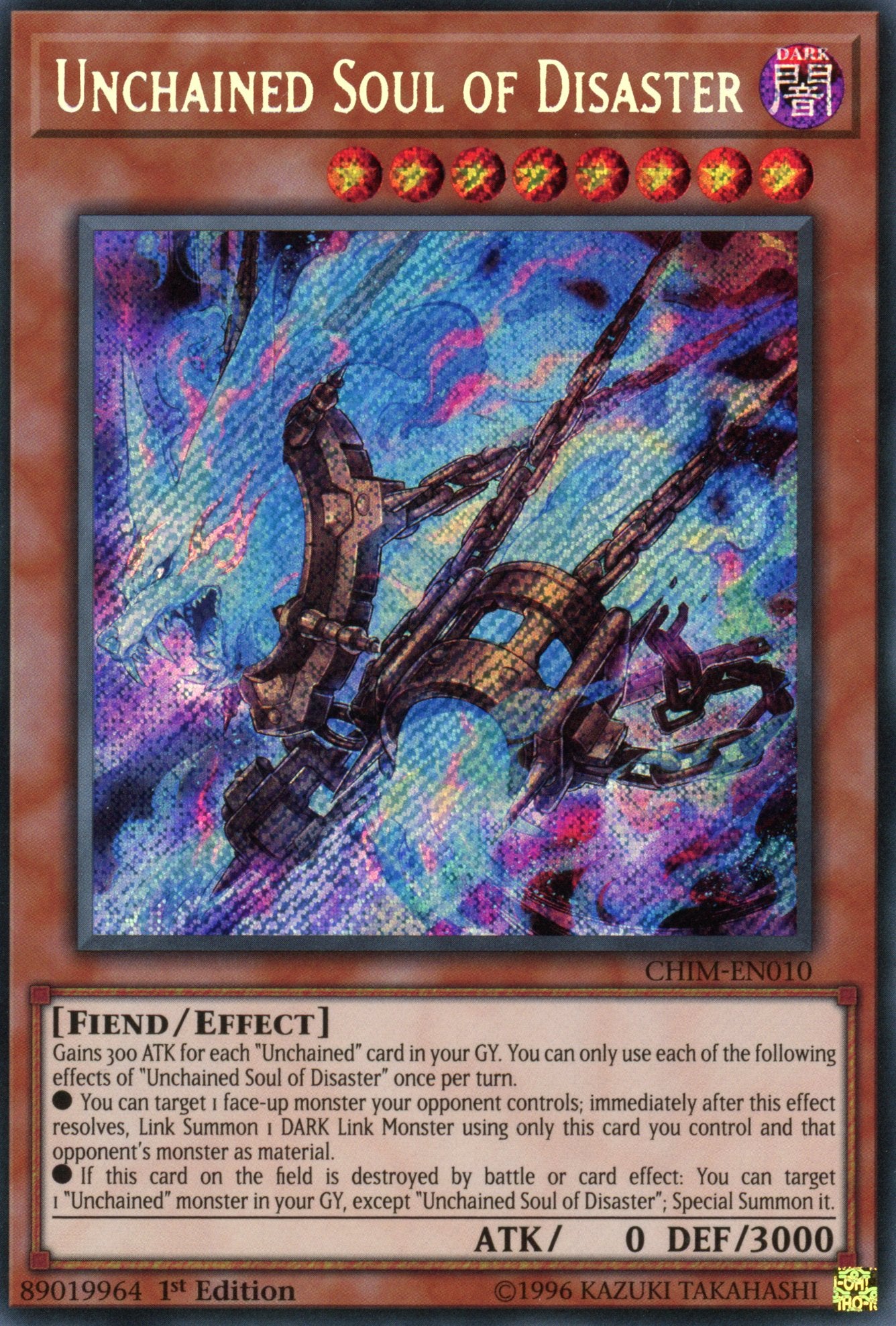 CHIM-EN010 - Unchained Soul of Disaster - Secret Rare - Chaos Impact - 1st Edition