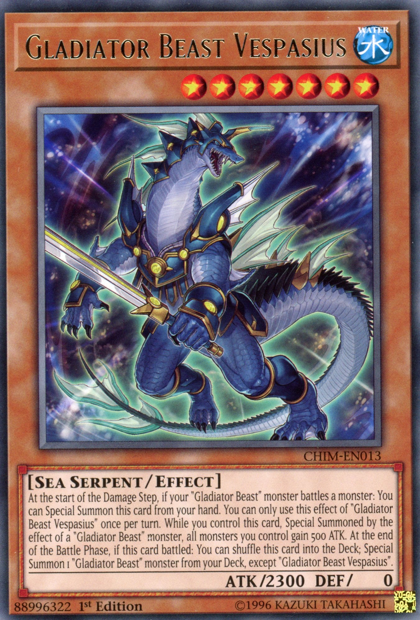 CHIM-EN013 - Gladiator Beast Vespasius - Rare - Chaos Impact - 1st Edition