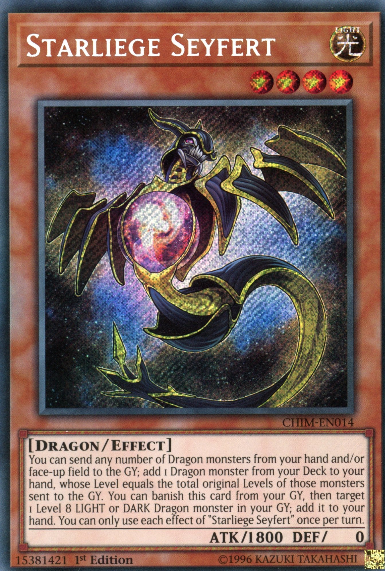 CHIM-EN014 - Starliege Seyfert - Secret Rare - Chaos Impact - 1st Edition