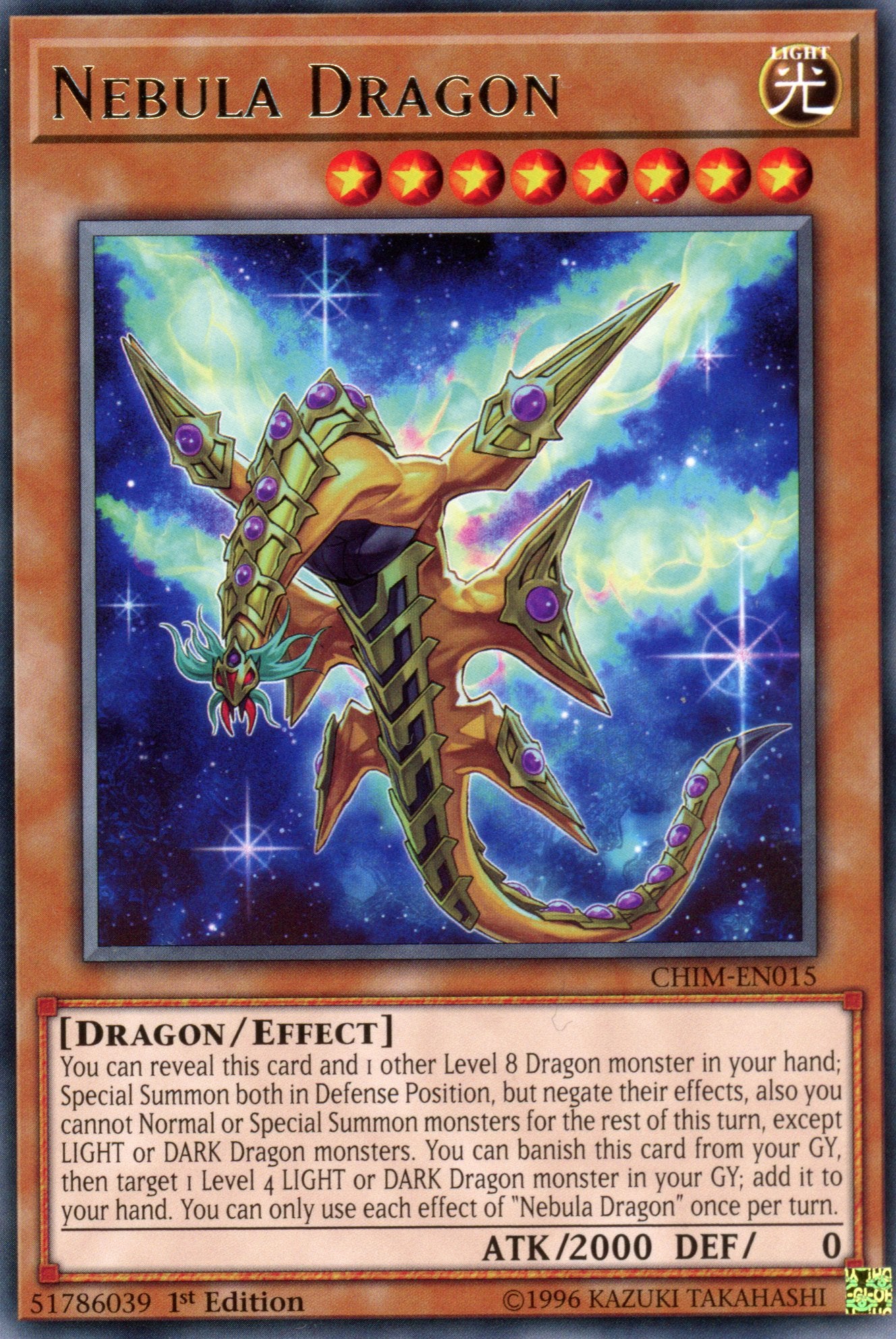CHIM-EN015 - Nebula Dragon - Rare - Chaos Impact - 1st Edition