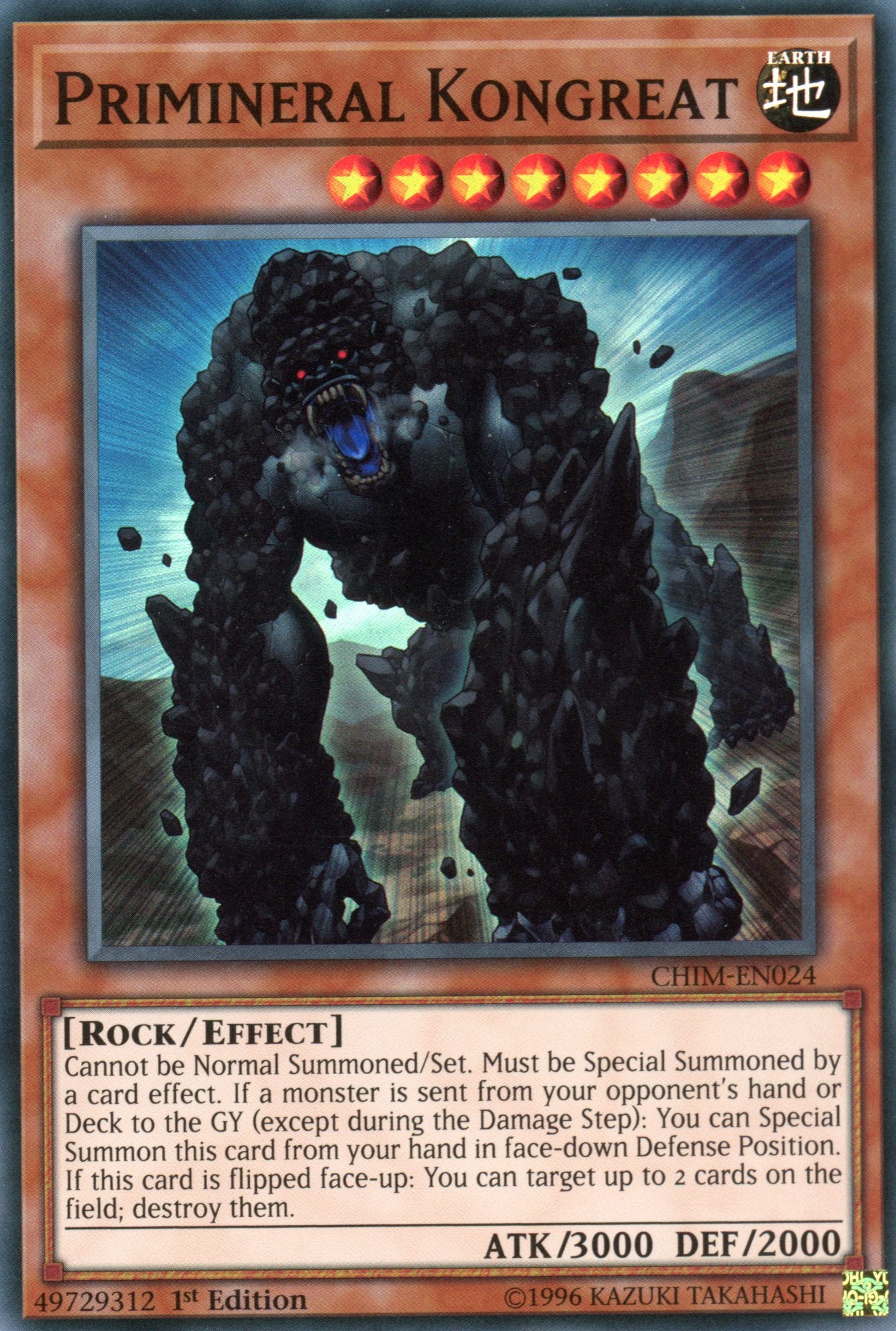 CHIM-EN024 - Primineral Kongreat - Super Rare - Chaos Impact - 1st Edition