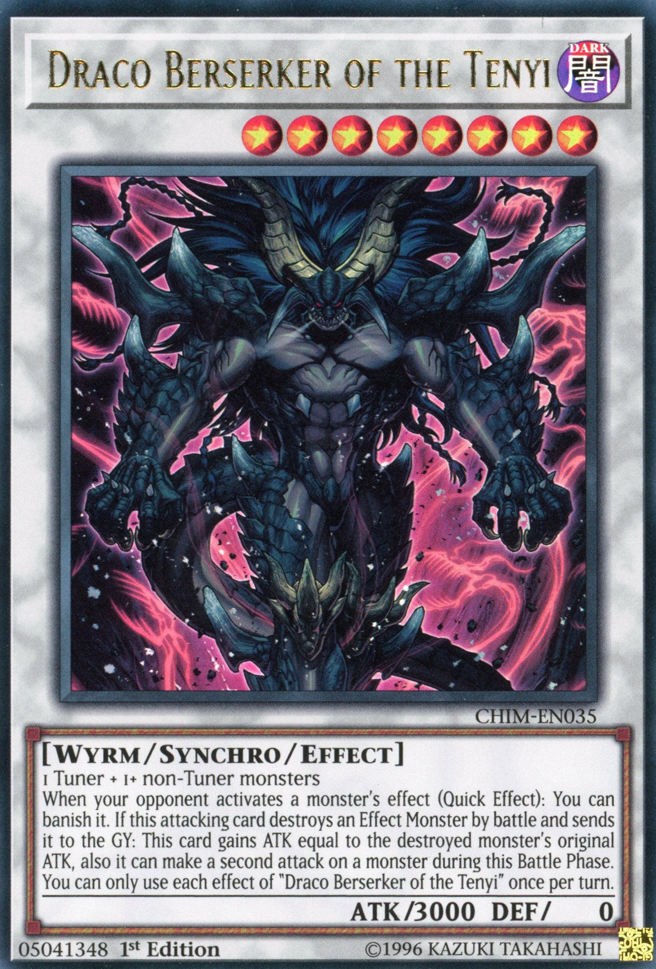 CHIM-EN035 - Draco Berserker of the Tenyi - Ultra Rare - Chaos Impact - 1st Edition