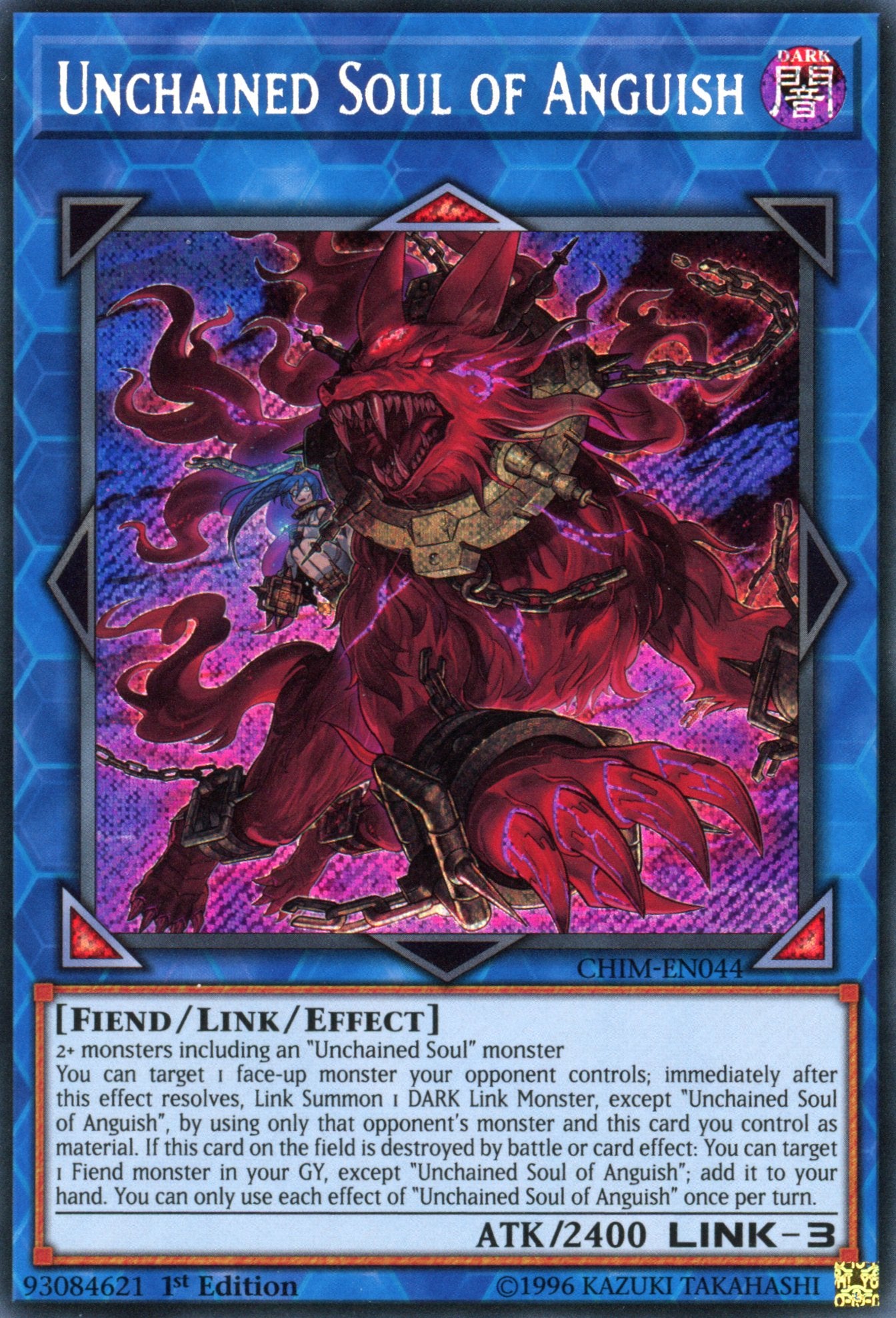 CHIM-EN044 - Unchained Soul of Anguish - Secret Rare - Chaos Impact - 1st Edition