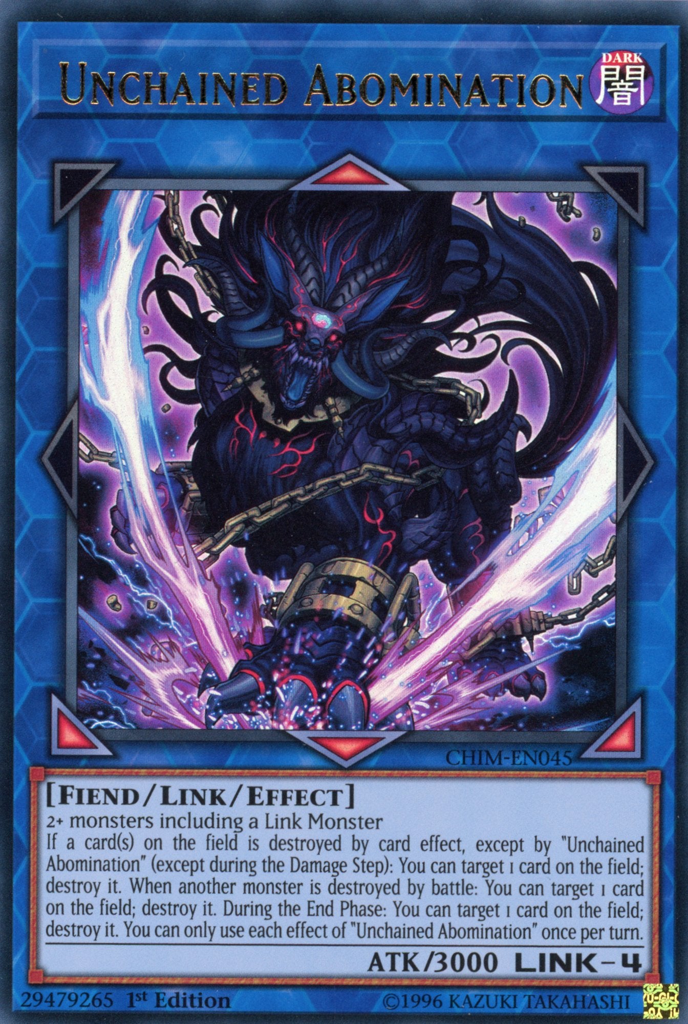 CHIM-EN045 - Unchained Abomination - Ultra Rare - Chaos Impact - 1st Edition
