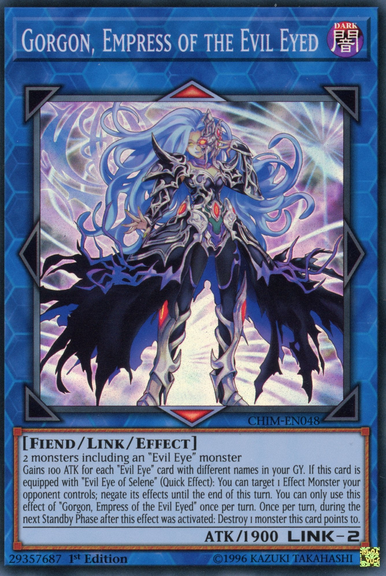 CHIM-EN048 - Gorgon, Empress of the Evil Eyed - Super Rare - Chaos Impact - 1st Edition