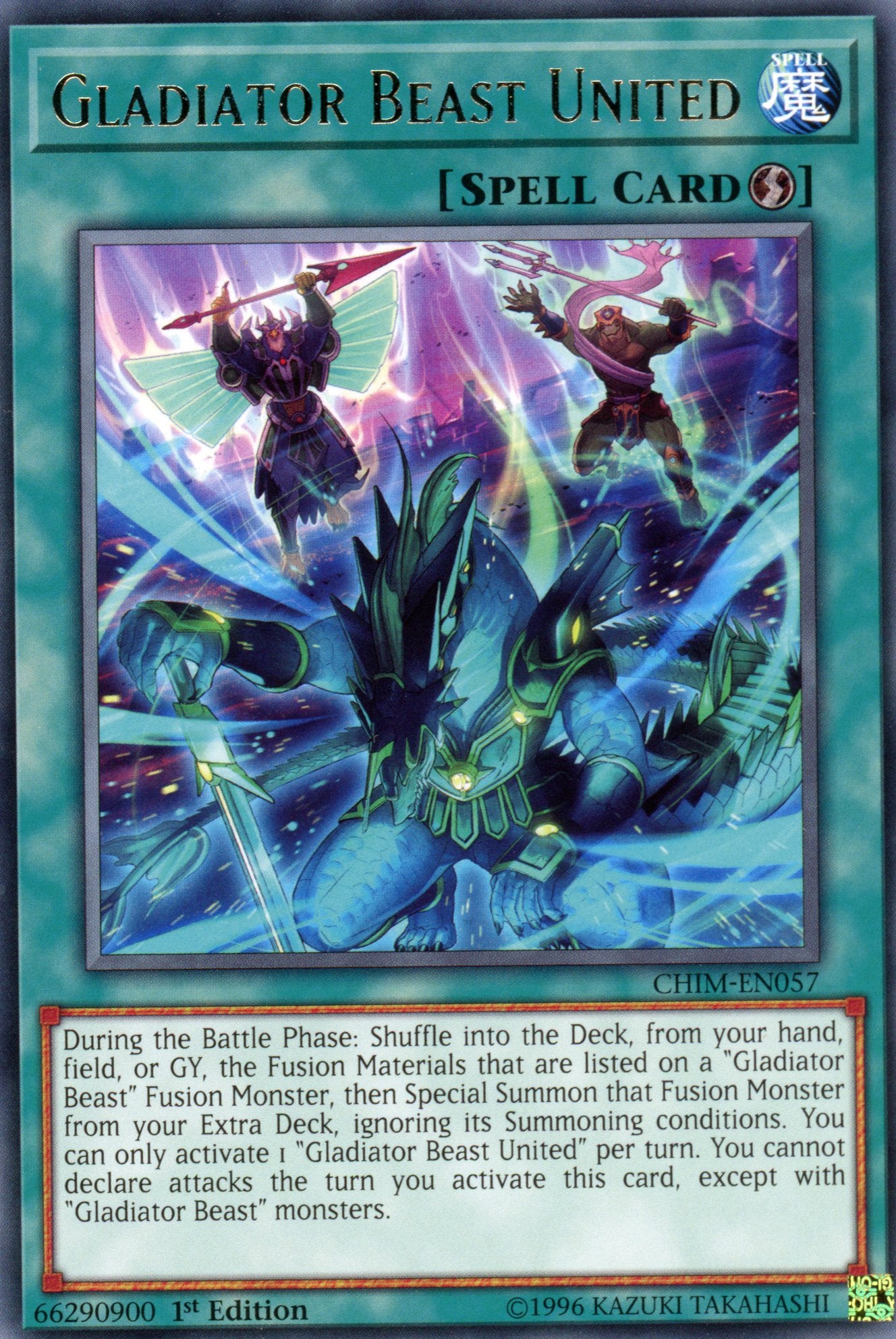 CHIM-EN057 - Gladiator Beast United - Rare - Chaos Impact - 1st Edition