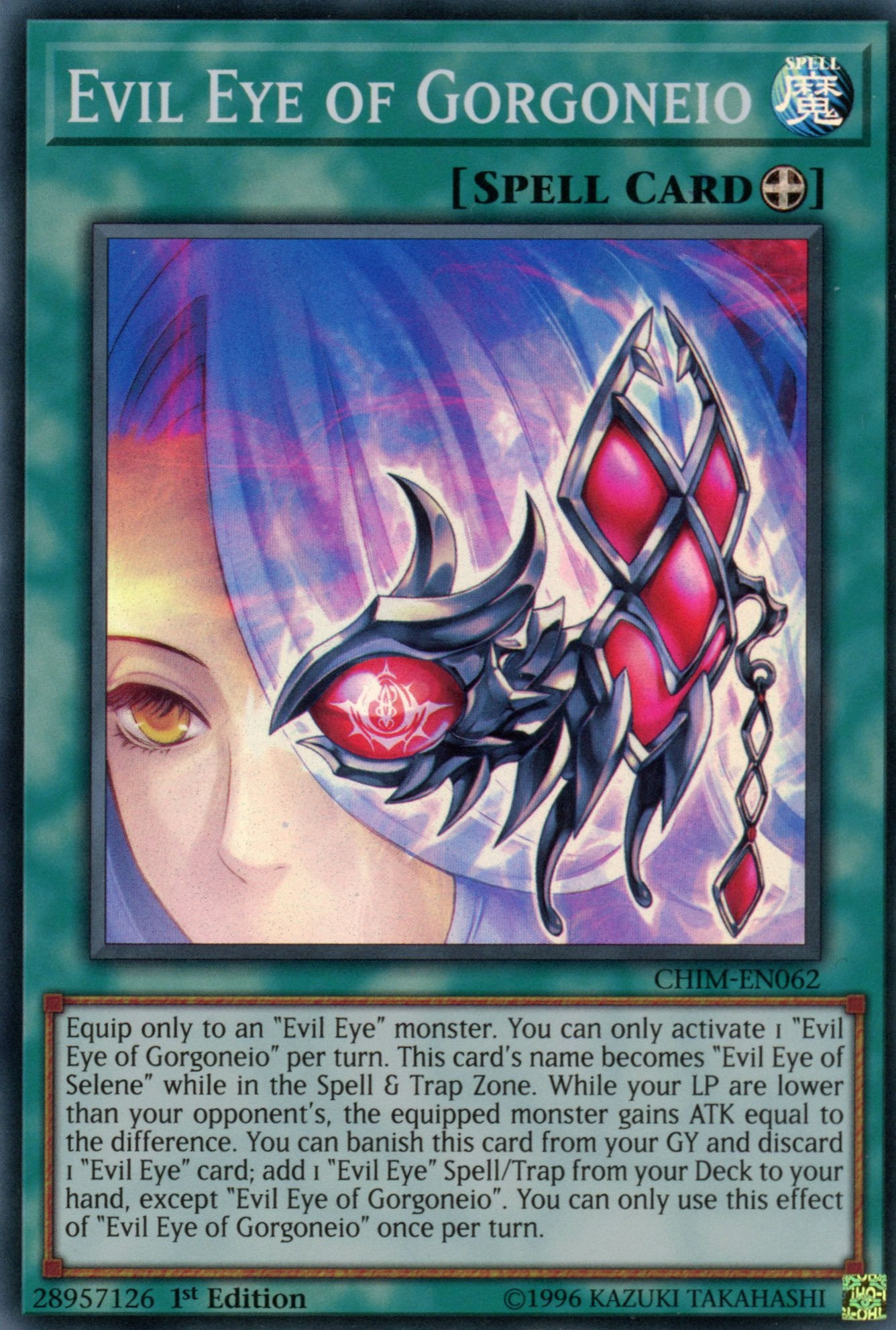 CHIM-EN062 - Evil Eye of Gorgoneio - Super Rare - Chaos Impact - 1st Edition