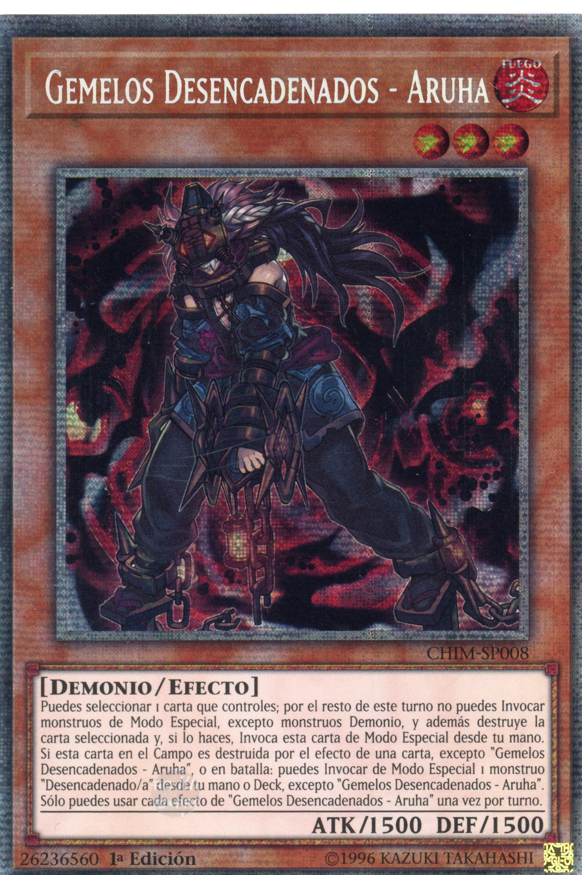 CHIM-SP008 - Unchained Twins - Aruha - Starlight Rare - Chaos Impact - 1st Edition