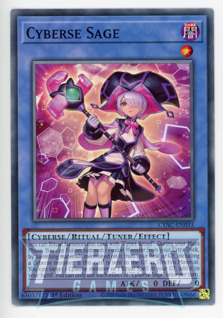 CYAC-EN033 - Cyberse Sage - Common - Effect Tuner Ritual Monster - Cyb CYAC-EN033 - Cyberse Sage - Common - Effect Tuner Ritual Monster - Cyb