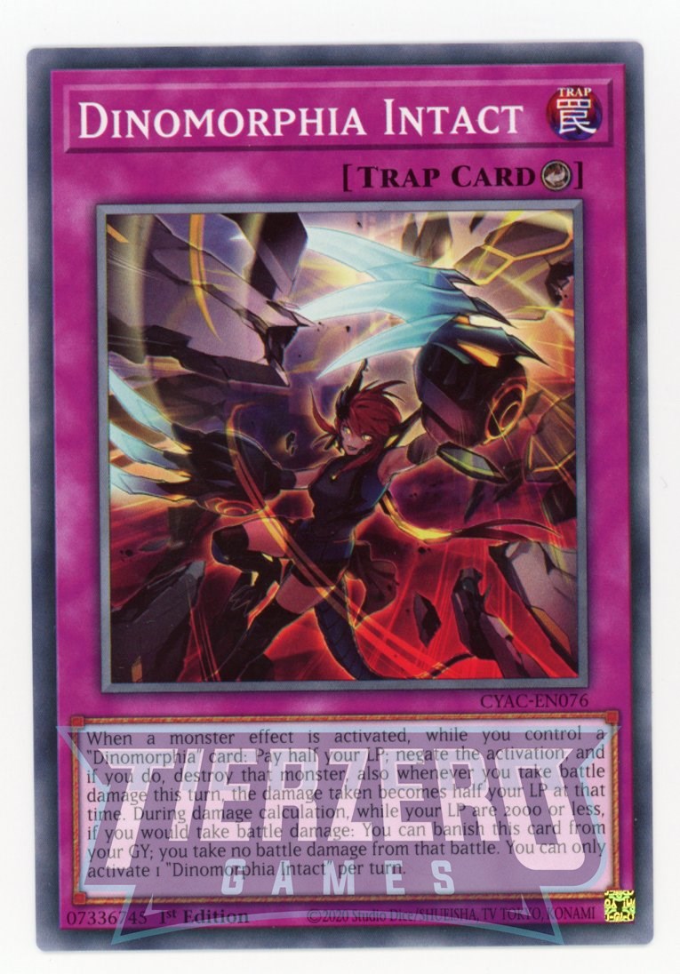 CYAC-EN076 - Dinomorphia Intact - Common - Counter Trap - Cyberstorm A CYAC-EN076 - Dinomorphia Intact - Common - Counter Trap - Cyberstorm A