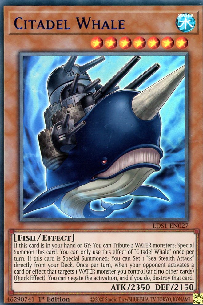 LDS1-EN027 - Citadel Whale - Purple Ultra Rare - Effect Monster - Legendary Duelists Season 1