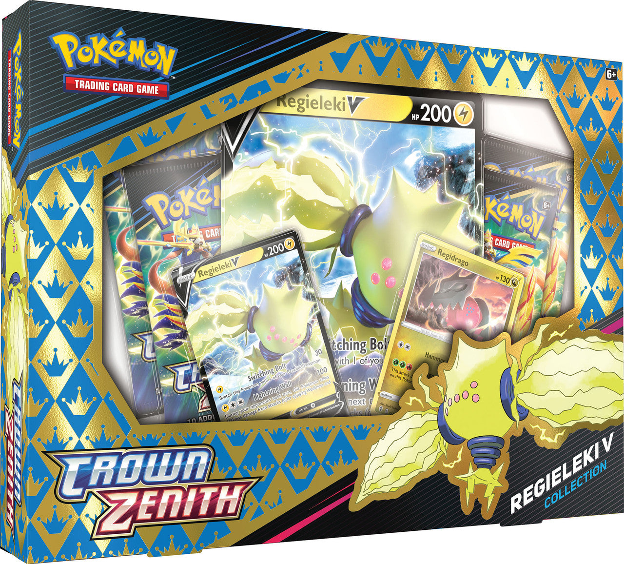 Pokemon Crown Zenith Regileki V Collection Box - Damaged Outer Box