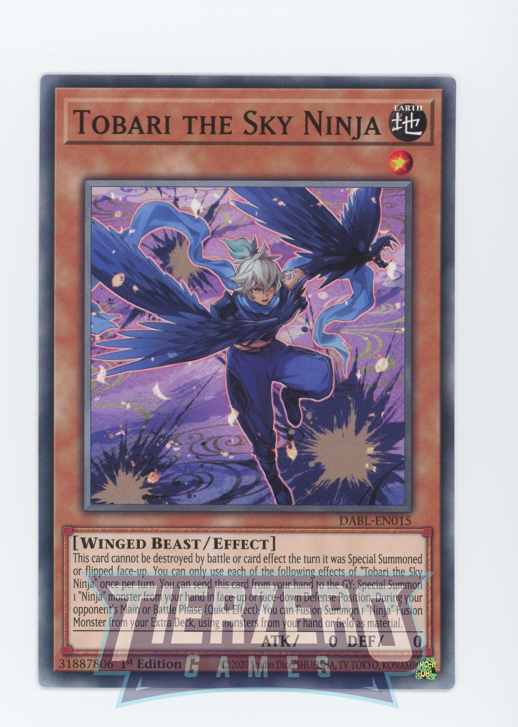 DABL-EN015 - Tobari the Sky Ninja - Common - Effect Monster - Darkwing DABL-EN015 - Tobari the Sky Ninja - Common - Effect Monster - Darkwing