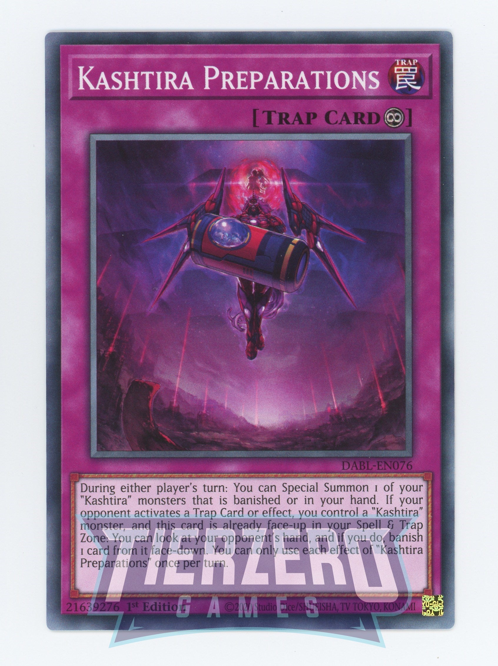 yugioh trap card face down DABL-EN076 - Kashtira Preparations - Common - Continuous Trap