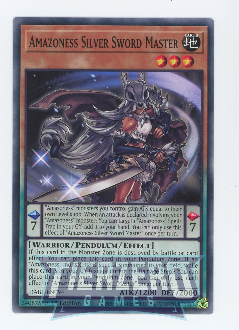 DABL-EN094 - Amazoness Silver Sword Master - Common - Effect Pendulum Monster - Darkwing Blast