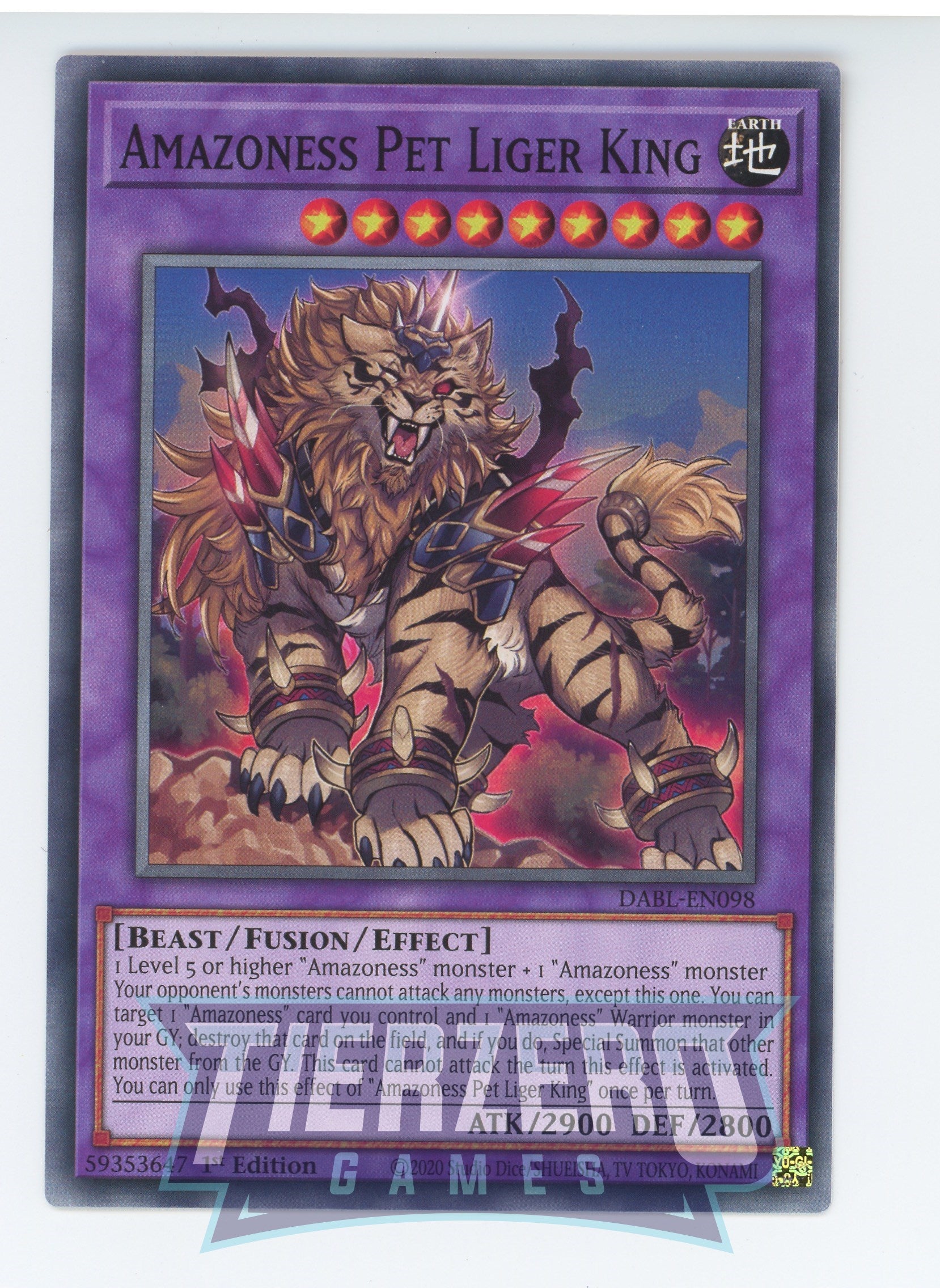 amazoness monsters DABL-EN098 - Amazoness Pet Liger King - Common