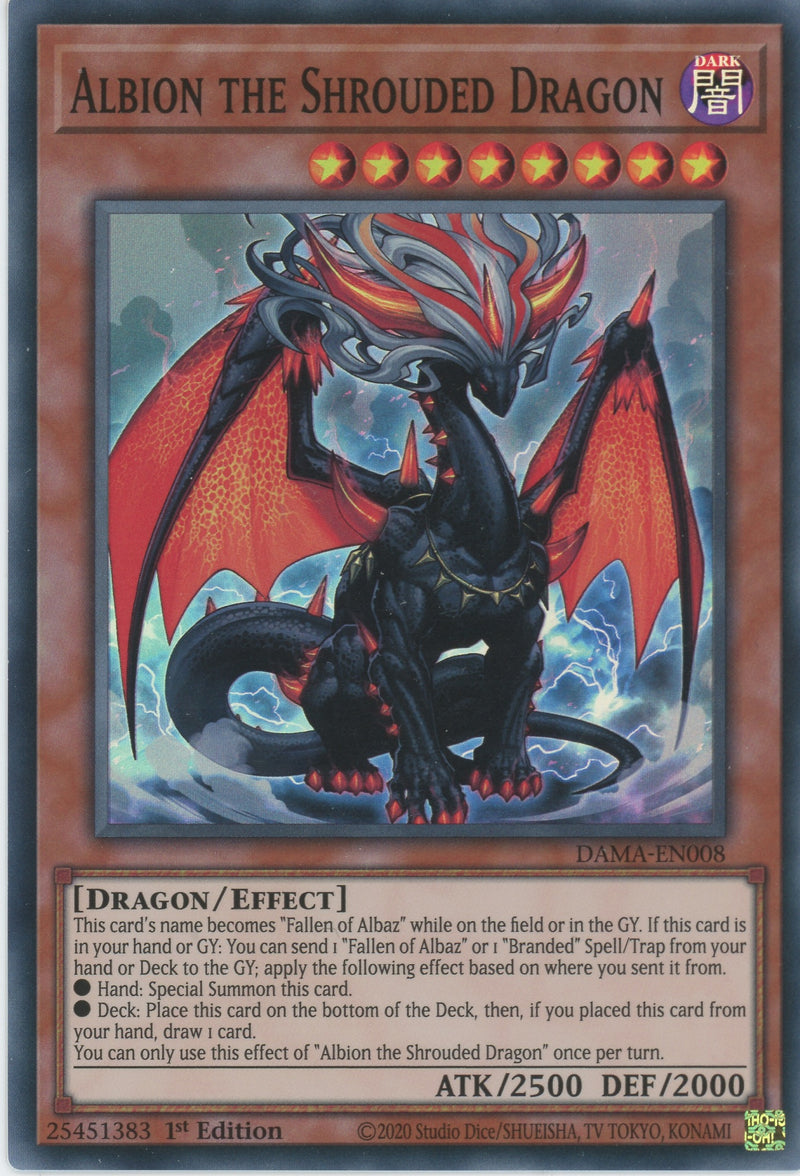 DAMA-EN008 - Albion the Shrouded Dragon - Super Rare - Effect Monster - Dawn of Majesty