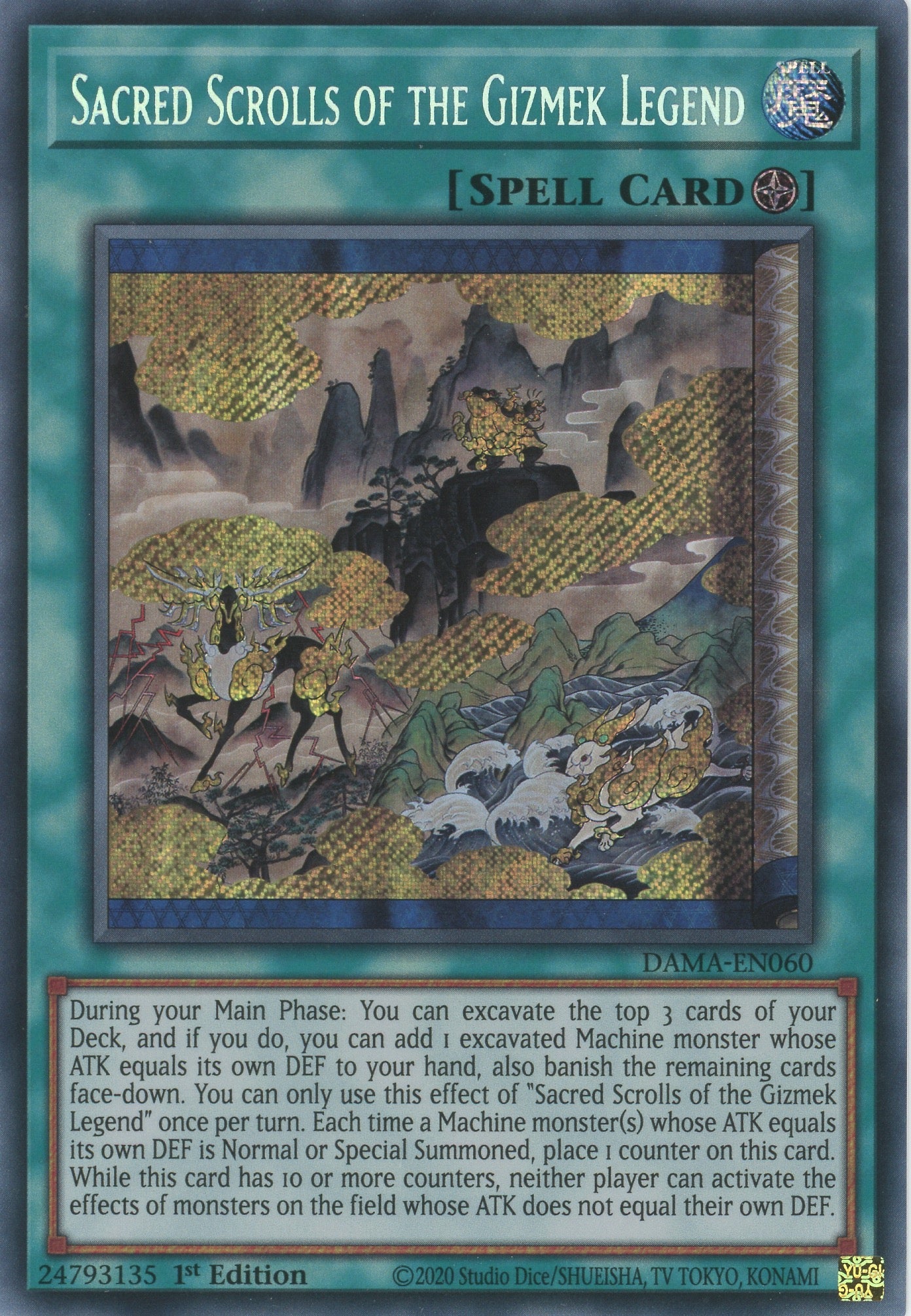DAMA-EN060 - Sacred Scrolls of the Gizmek Legend - Secret Rare