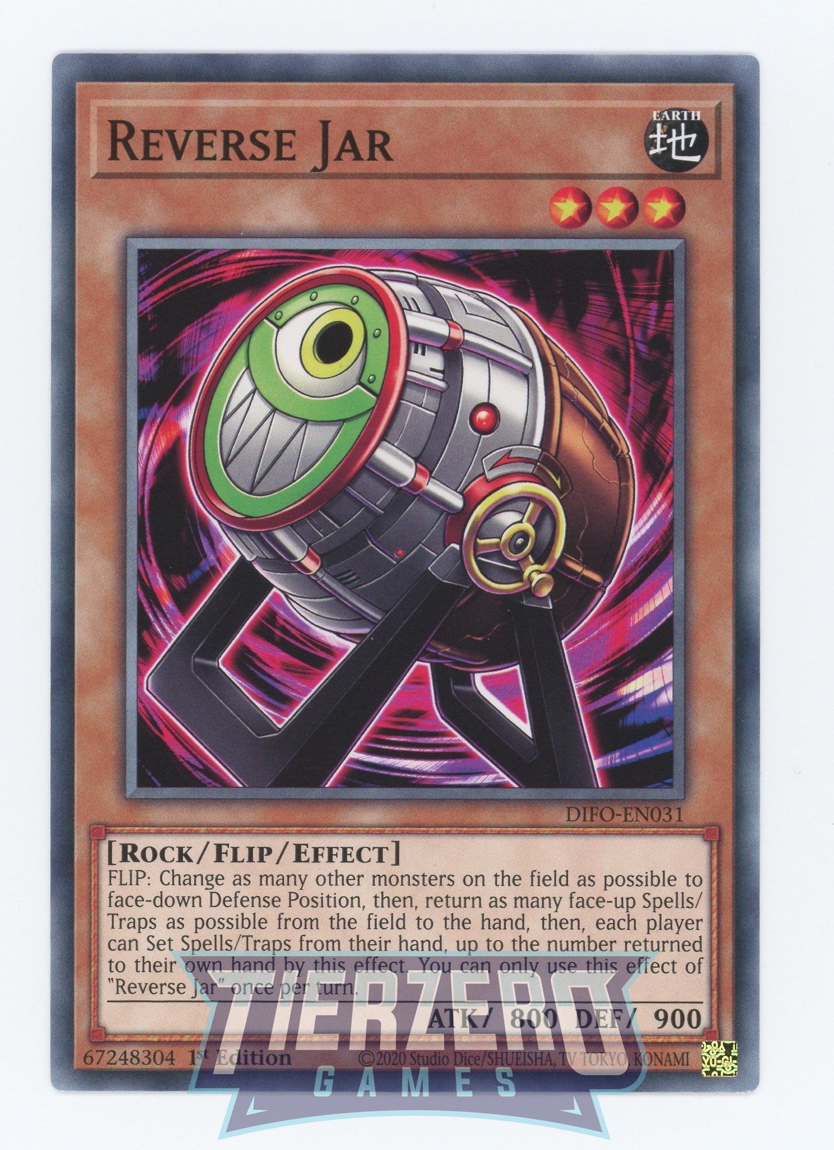yugioh flip monsters DIFO-EN031 - Reverse Jar - Common - Flip monster