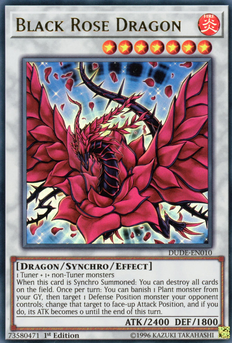DUDE-EN010 - Black Rose Dragon - Ultra Rare - Effect Synchro Monster - 1st Edition - Duel Devastator