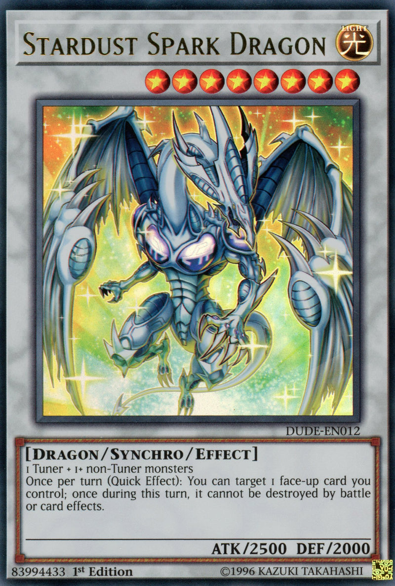 DUDE-EN012 - Stardust Spark Dragon - Ultra Rare - Effect Synchro Monster - 1st Edition - Duel Devastator