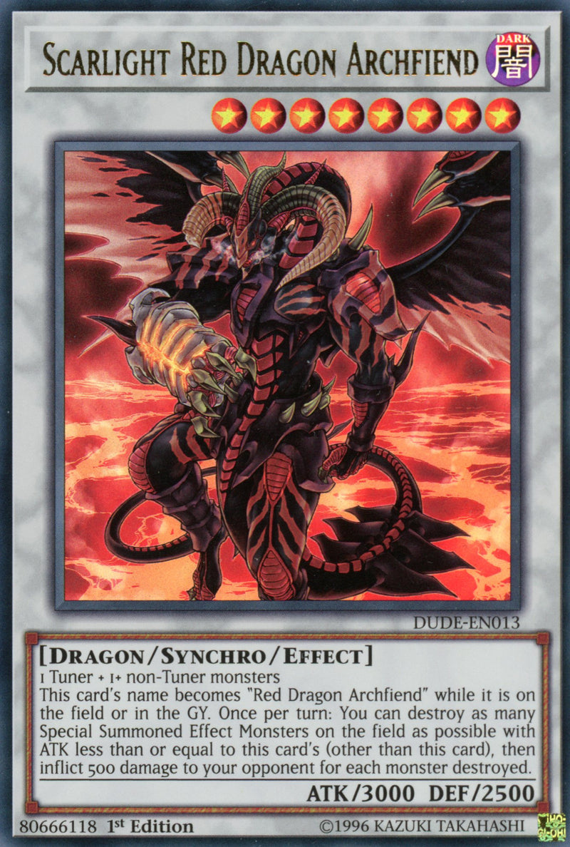 DUDE-EN013 - Scarlight Red Dragon Archfiend - Ultra Rare - Effect Synchro Monster - 1st Edition - Duel Devastator