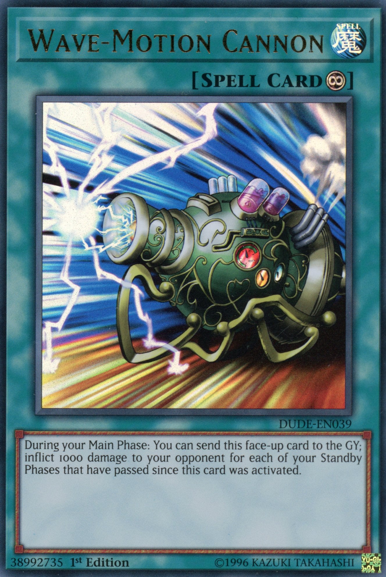 DUDE-EN039 - Wave-Motion Cannon - Ultra Rare - Continuous Spell Card - DUDE-EN039 - Wave-Motion Cannon - Ultra Rare - Continuous Spell Card -