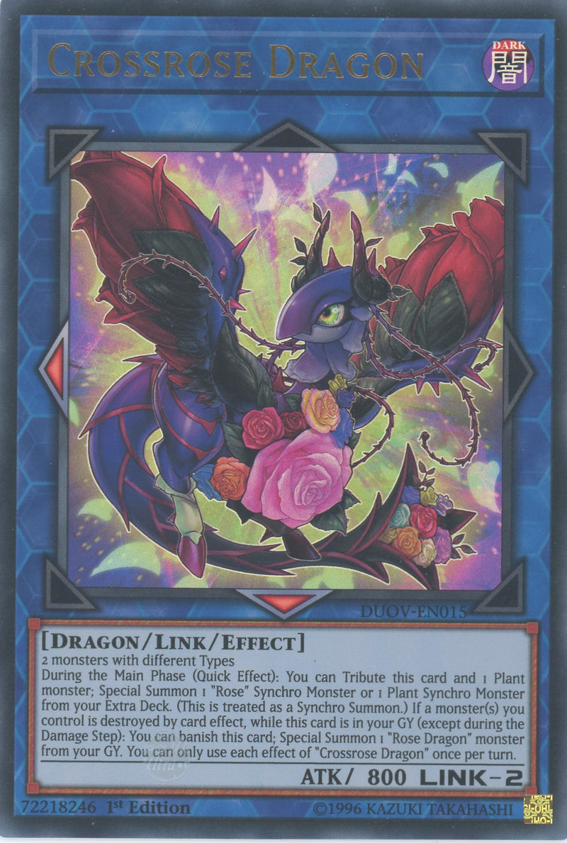 DUOV-EN015 - Crossrose Dragon - Ultra Rare - Effect Link Monster - Duel Overload