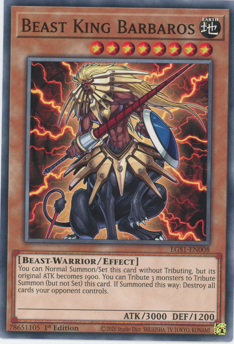 EGS1-EN008 - Beast King Barbaros - Common - Effect Monster - Egyptian God Decks